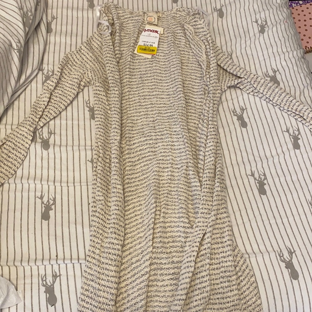 Cream colored cardigan